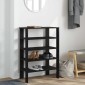 Ράφι παπουτσιών vidaXL Μαύρο 61x32x87,5 cm Κατασκευασμένο ξύλο