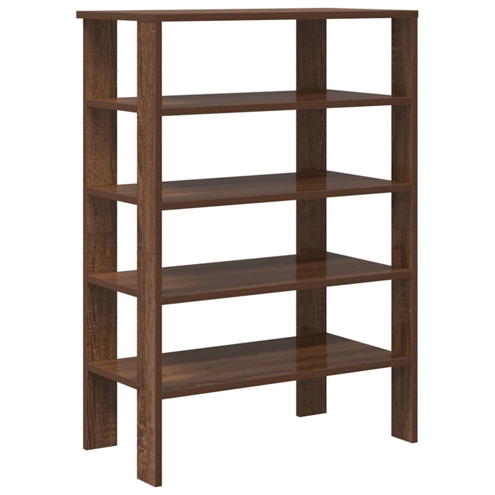 vidaXL Ράφι παπουτσιών καφέ δρυς 61x32x87,5 cm Κατασκευασμένο ξύλο