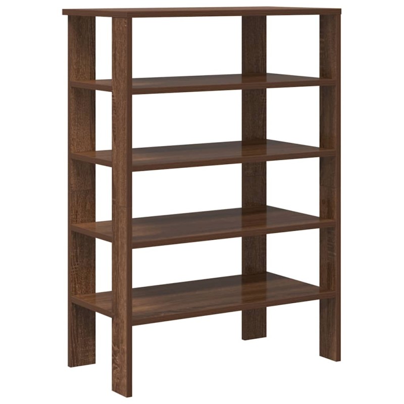 vidaXL Ράφι παπουτσιών καφέ δρυς 61x32x87,5 cm Κατασκευασμένο ξύλο