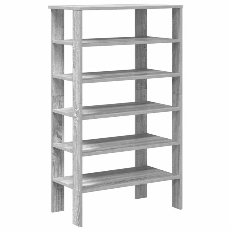 Ράφι παπουτσιών vidaXL Γκρι Sonoma 61x32x105 cm Κατασκευασμένο ξύλο