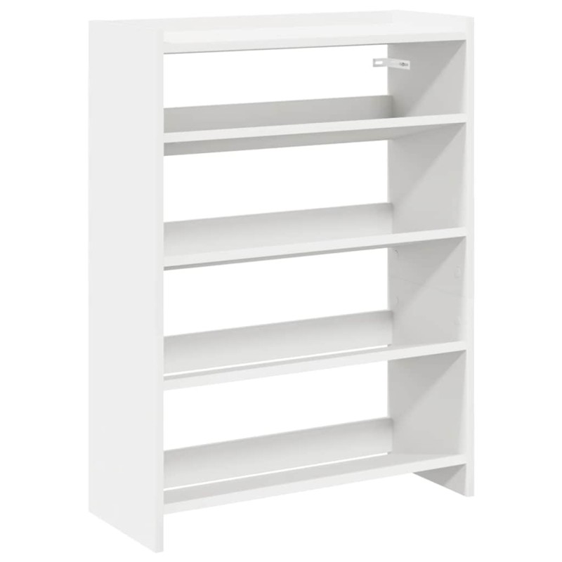 Ράφι παπουτσιών vidaXL Λευκό 60x25x81 cm Κατασκευασμένο ξύλο