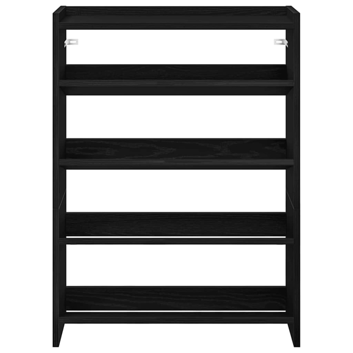 Ράφι παπουτσιών vidaXL Μαύρο 60x25x81 cm Κατασκευασμένο ξύλο