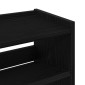 Ράφι παπουτσιών vidaXL Μαύρο 60x25x81 cm Κατασκευασμένο ξύλο