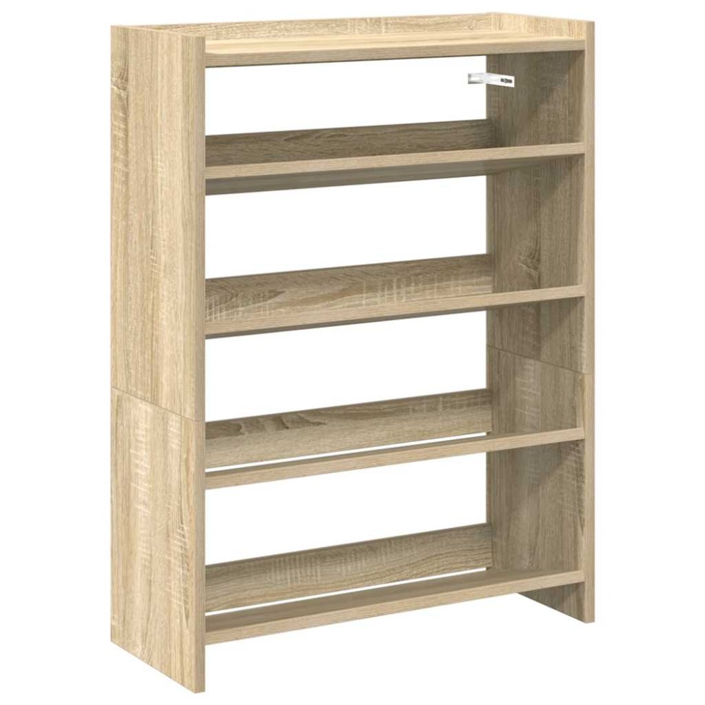 Ράφι παπουτσιών vidaXL Sonoma Oak 60x25x81 cm Κατασκευασμένο ξύλο
