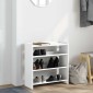 Ράφι παπουτσιών vidaXL Λευκό 60x25x62 cm Κατασκευασμένο ξύλο