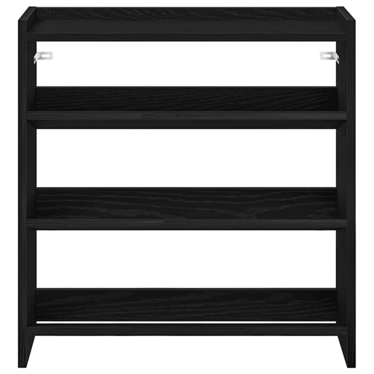 Ράφι παπουτσιών vidaXL Μαύρο 60x25x62 cm Κατασκευασμένο ξύλο
