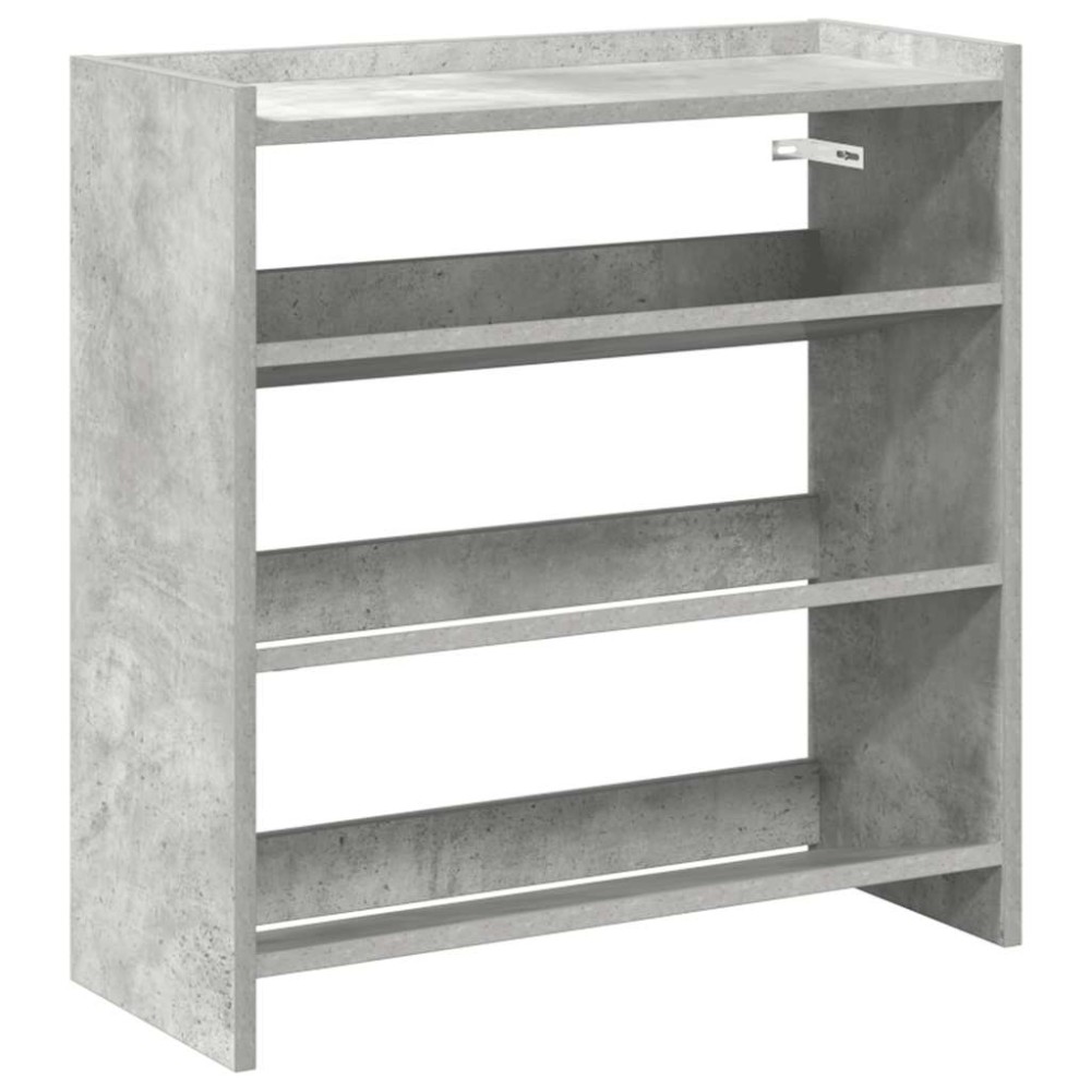 Ράφι παπουτσιών vidaXL Γκρι μπετόν 60x25x62 cm Κατασκευασμένο ξύλο