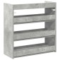 Ράφι παπουτσιών vidaXL Γκρι μπετόν 60x25x62 cm Κατασκευασμένο ξύλο