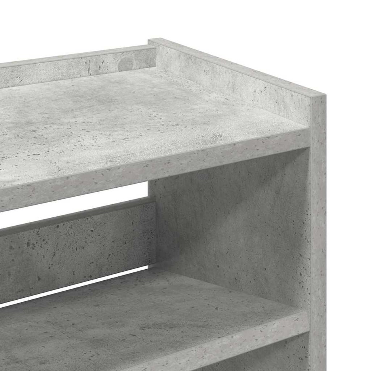 Ράφι παπουτσιών vidaXL Γκρι μπετόν 60x25x62 cm Κατασκευασμένο ξύλο