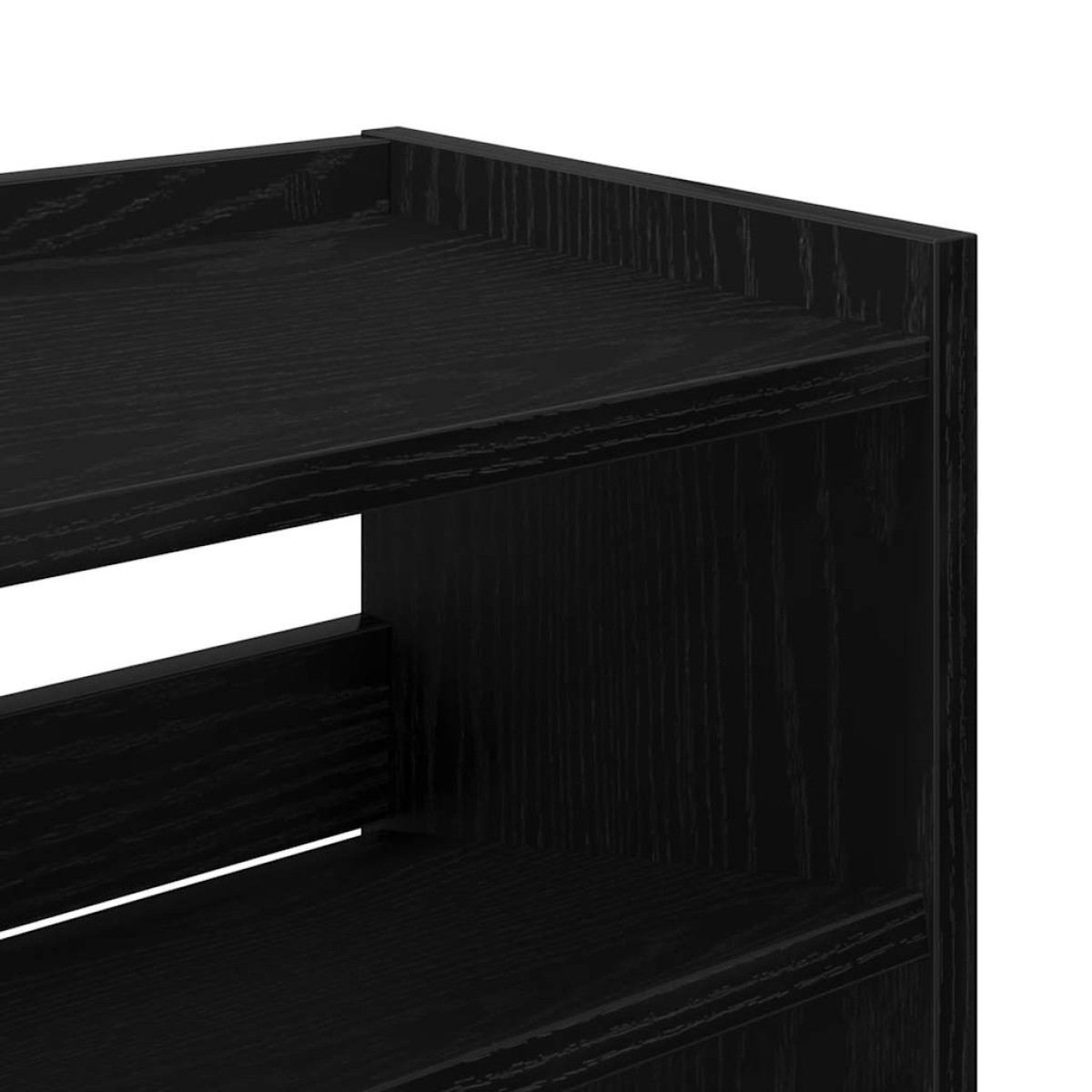 Ράφι παπουτσιών vidaXL Μαύρο 80x25x100 cm Κατασκευασμένο ξύλο