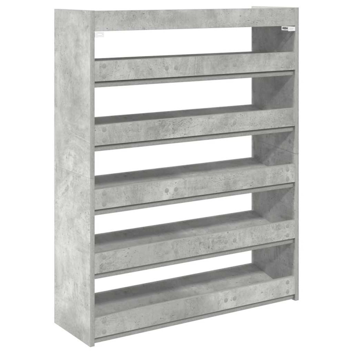 Ράφι παπουτσιών vidaXL Γκρι μπετόν 80x25x100 cm Κατασκευασμένο ξύλο