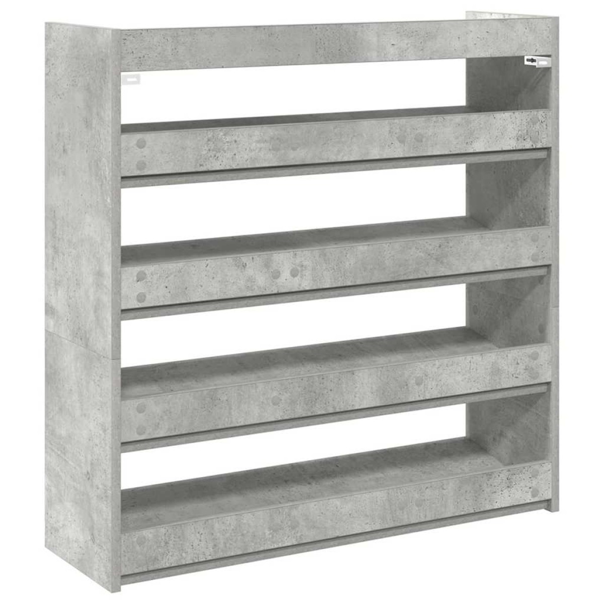 Ράφι παπουτσιών vidaXL Γκρι μπετόν 80x25x81 cm Κατασκευασμένο ξύλο