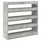 Ράφι παπουτσιών vidaXL Γκρι μπετόν 80x25x81 cm Κατασκευασμένο ξύλο