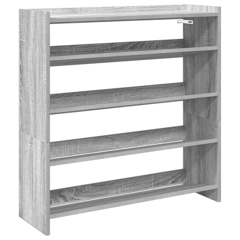 Ράφι παπουτσιών vidaXL Γκρι Sonoma 80x25x81 cm Κατασκευασμένο ξύλο