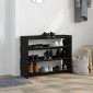 Ράφι παπουτσιών vidaXL Μαύρο 80x25x62 cm Κατασκευασμένο ξύλο