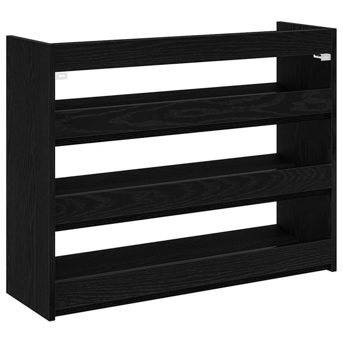 Ράφι παπουτσιών vidaXL Μαύρο 80x25x62 cm Κατασκευασμένο ξύλο