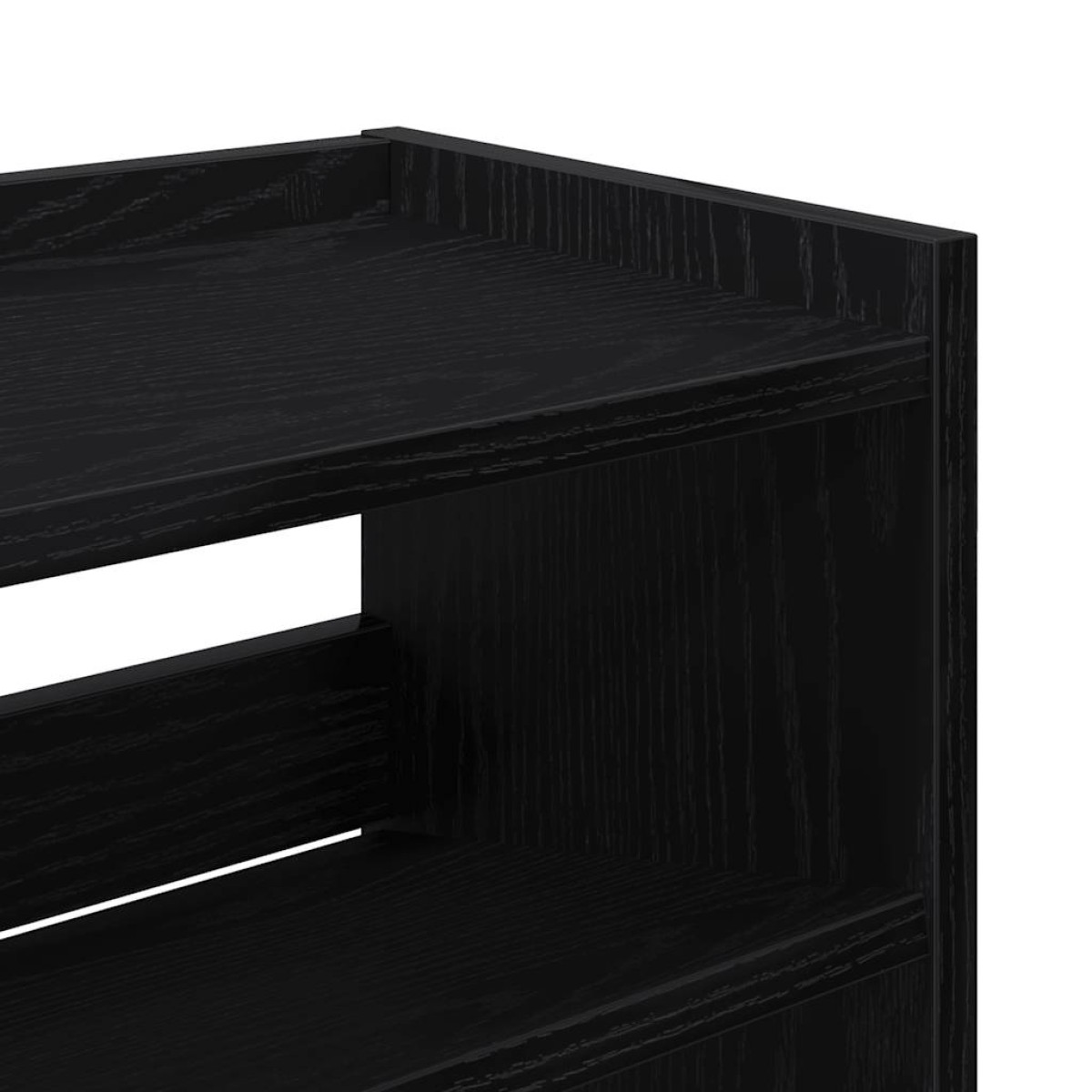 Ράφι παπουτσιών vidaXL Μαύρο 80x25x62 cm Κατασκευασμένο ξύλο