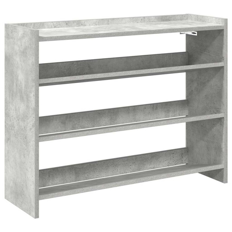 Ράφι παπουτσιών vidaXL Γκρι μπετόν 80x25x62 cm Κατασκευασμένο ξύλο