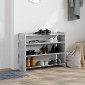 Ράφι παπουτσιών vidaXL Γκρι μπετόν 80x25x62 cm Κατασκευασμένο ξύλο