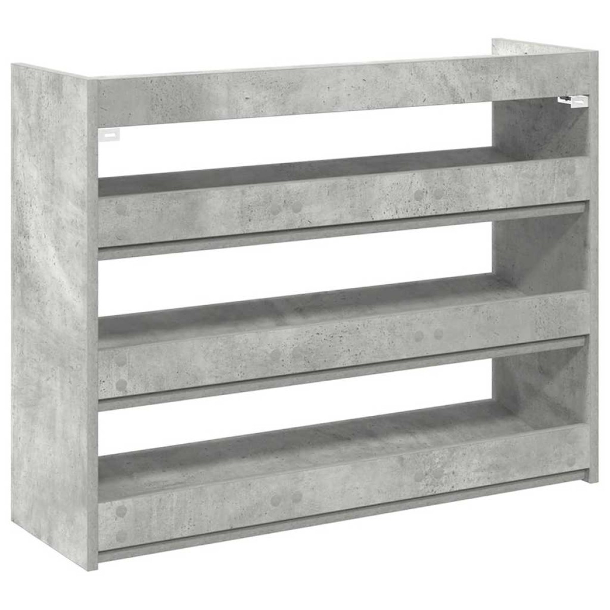 Ράφι παπουτσιών vidaXL Γκρι μπετόν 80x25x62 cm Κατασκευασμένο ξύλο