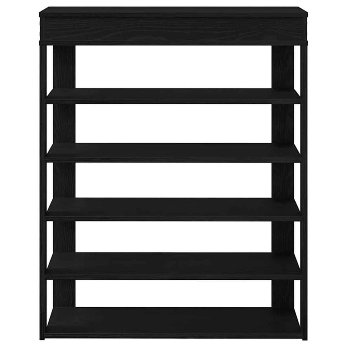 Ράφι παπουτσιών vidaXL Μαύρο 80x30x98 cm Κατασκευασμένο ξύλο