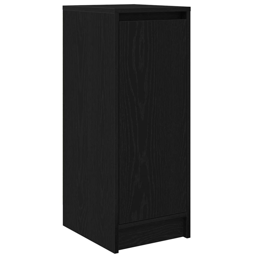 vidaXL Παπουτσοθήκη Μαύρη βελανιδιά 29,5x34x76 εκ. Επεξεργασμένο Ξύλο
