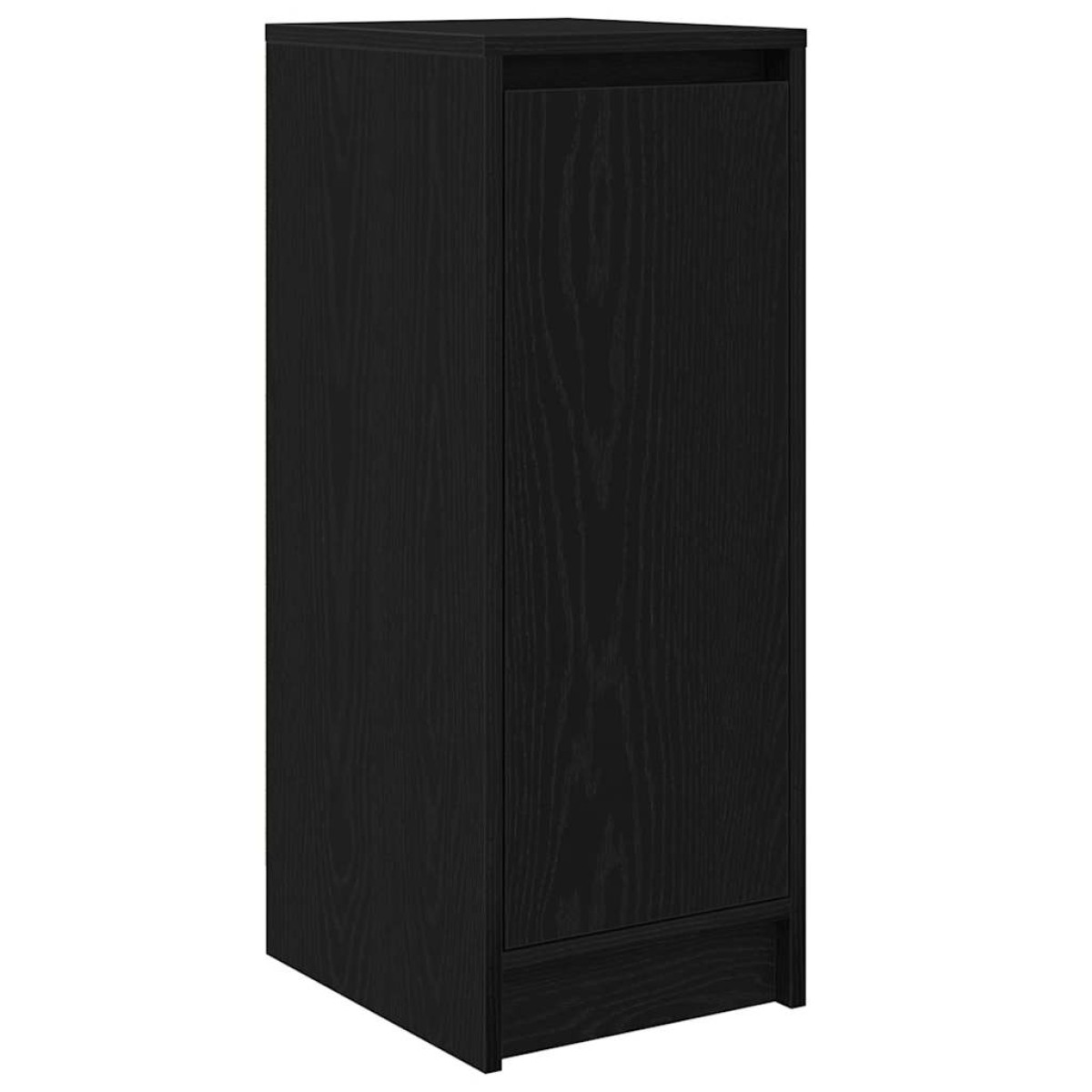vidaXL Παπουτσοθήκη Μαύρη βελανιδιά 29,5x34x76 εκ. Επεξεργασμένο Ξύλο