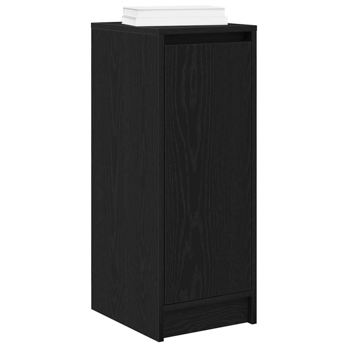 vidaXL Παπουτσοθήκη Μαύρη βελανιδιά 29,5x34x76 εκ. Επεξεργασμένο Ξύλο