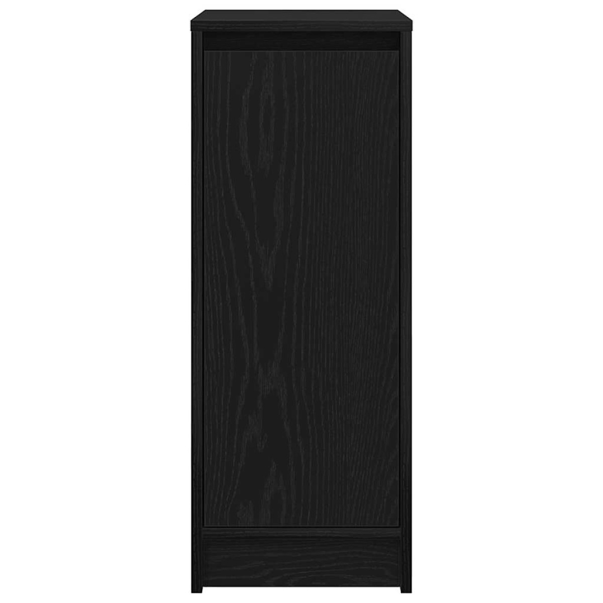 vidaXL Παπουτσοθήκη Μαύρη βελανιδιά 29,5x34x76 εκ. Επεξεργασμένο Ξύλο