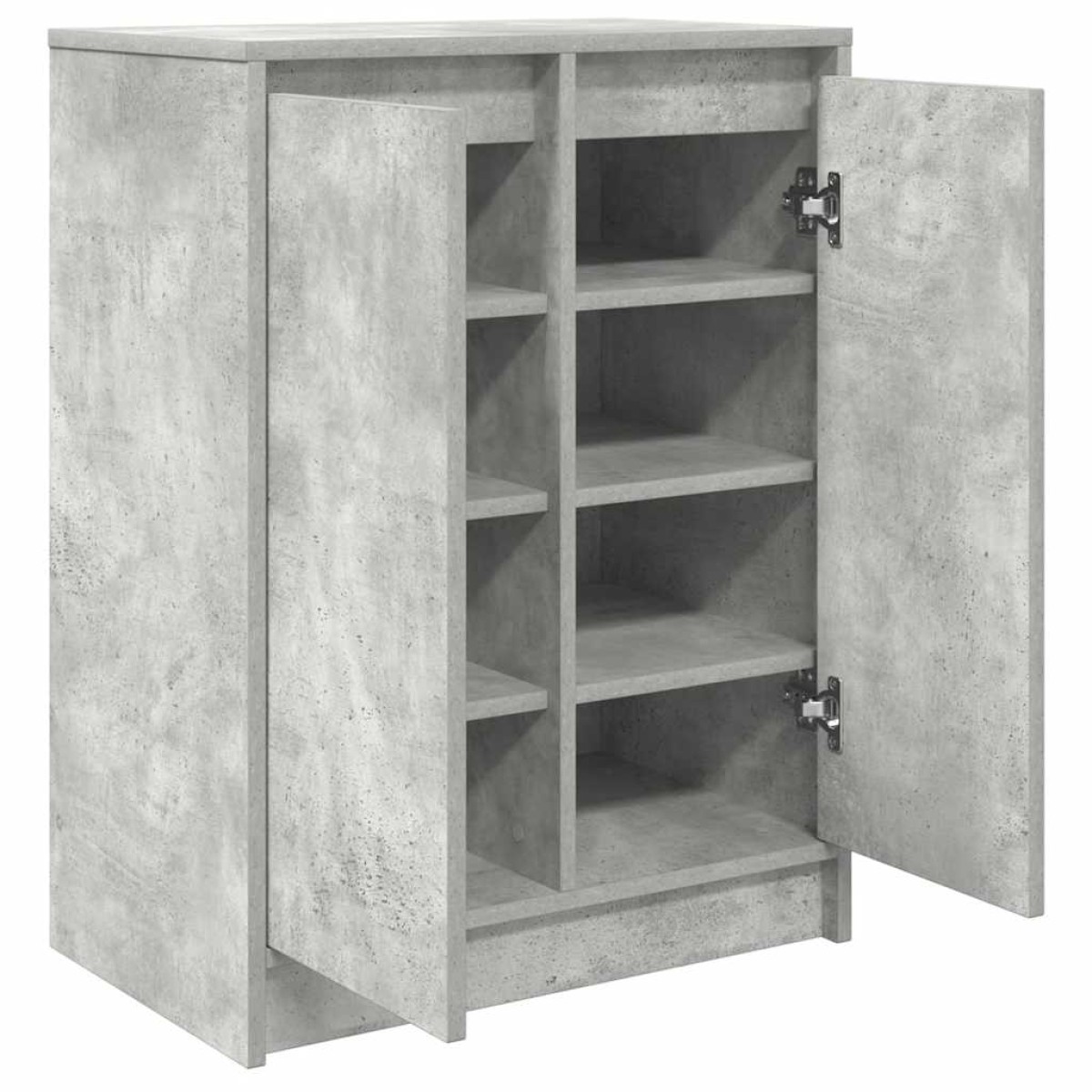 vidaXL Παπουτσοθήκη Γκρι Σκυροδέματος 57x34x76 εκ. Επεξεργασμένο Ξύλο
