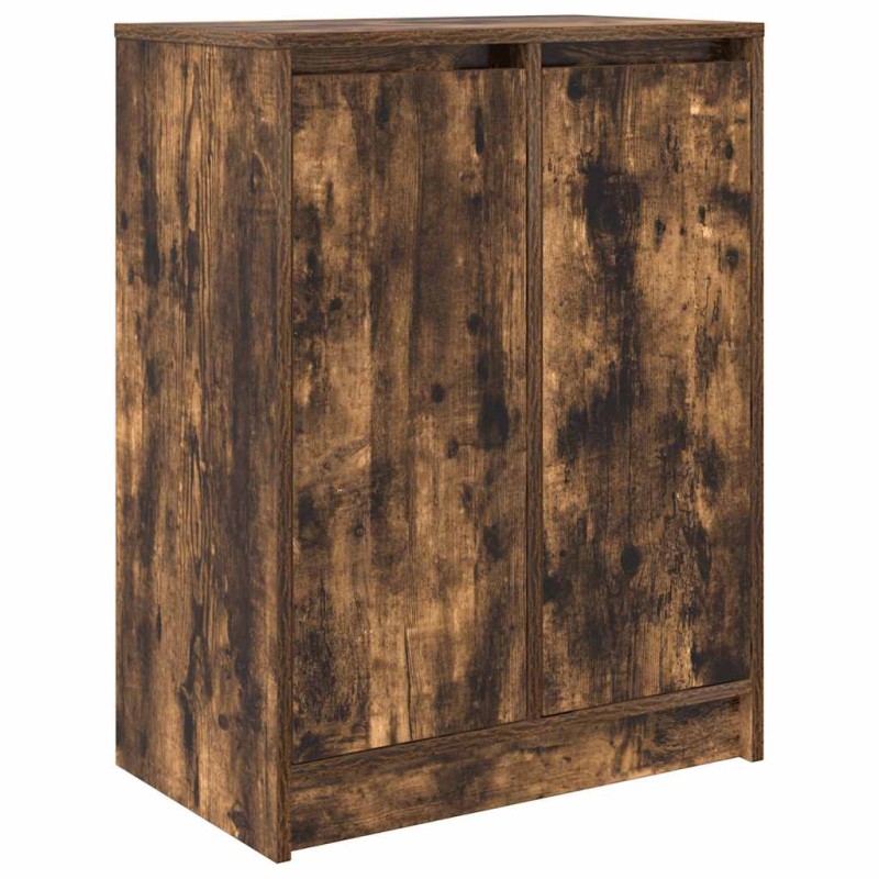 vidaXL Παπουτσοθήκη Καπνιστή Δρυς 57x34x76 εκ. από Επεξεργ. Ξύλο