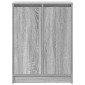vidaXL Παπουτσοθήκη Γκρι Sonoma 57x34x76 εκ. από Επεξεργ. Ξύλο