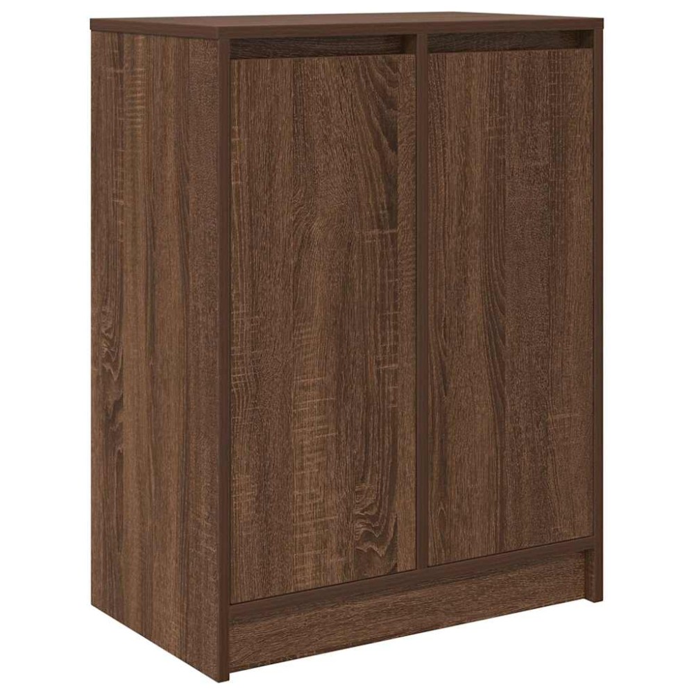 vidaXL Παπουτσοθήκη Καφέ Δρυς 57x34x76 εκ. από Επεξεργασμένο Ξύλο
