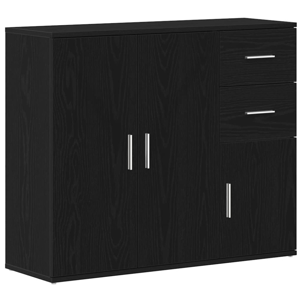 vidaXL Μπουφές Μαύρης Δρυός 91x29,5x75 εκ. από Τεχνητό Ξύλο