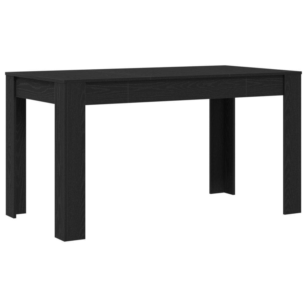 vidaXL Τραπέζι Τραπεζαρίας Μαύρο Δρυς 140x74,5x76 εκ. Φτιαγμένο από ξύλο