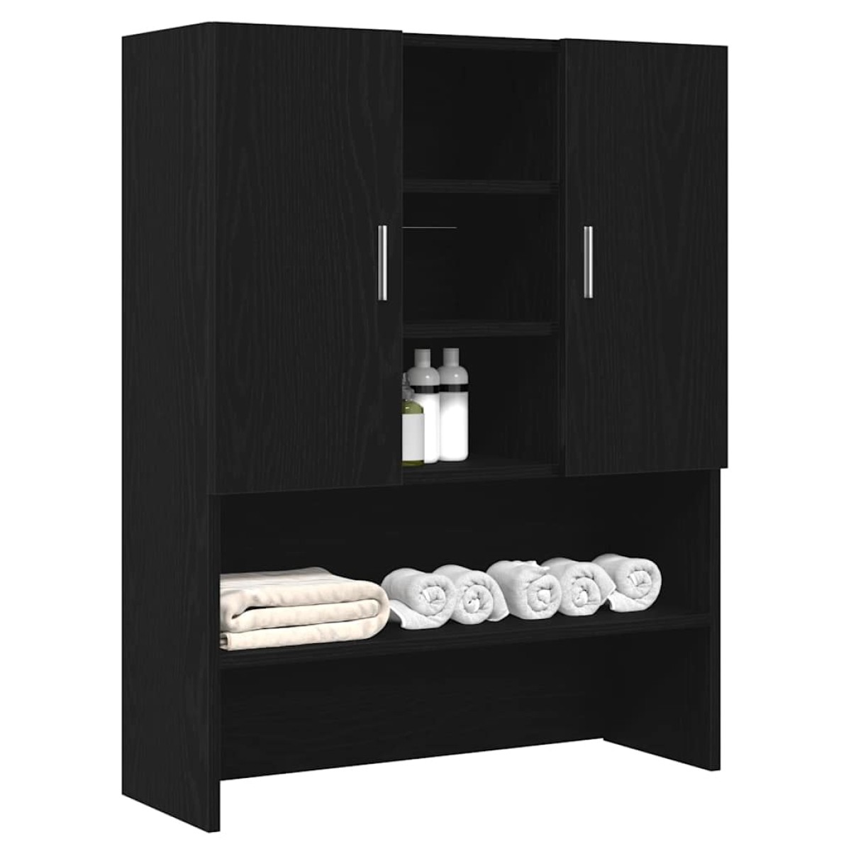 vidaXL Ντουλάπι Πλυντηρίου Μαύρη Δρυς 70,5 x 25,5 x 90 εκ.
