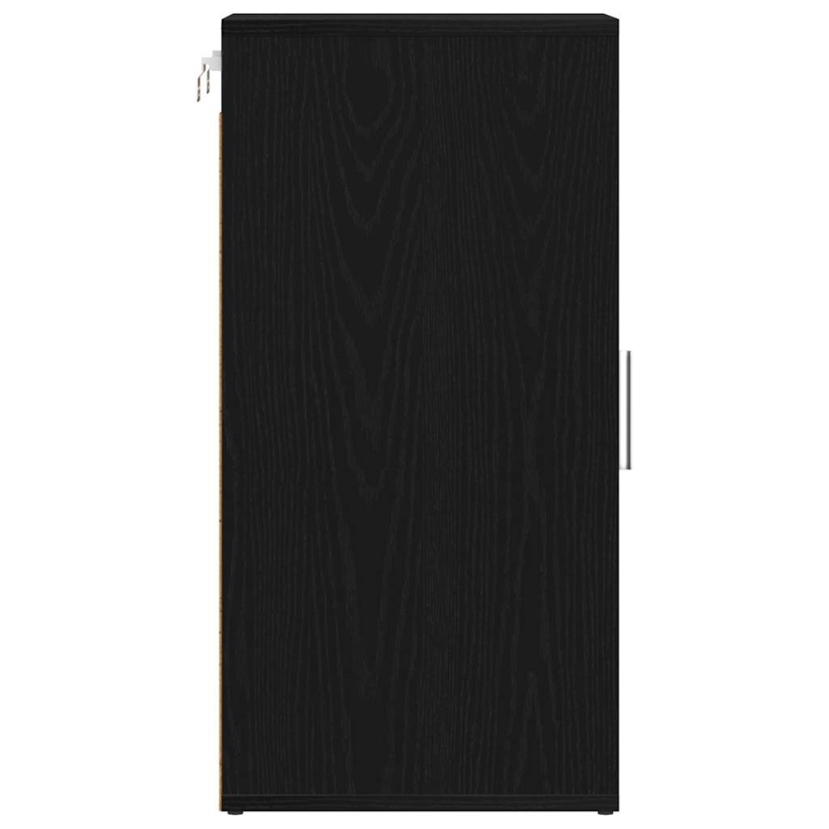 vidaXL Παπουτσοθήκη Μαύρη βελανιδιά 32x35x70 εκ. Επεξεργασμένο Ξύλο