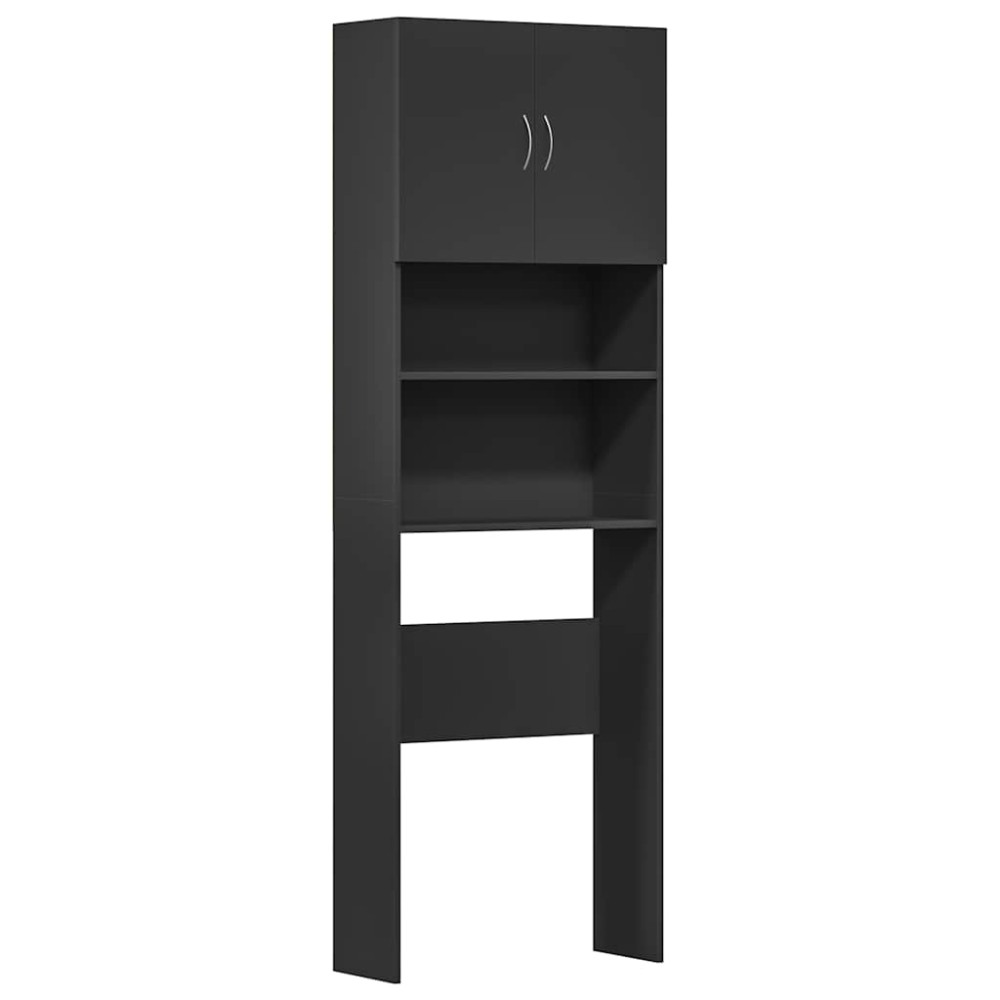 vidaXL Ντουλάπι πλυντηρίου ρούχων Μαύρο 64x24x190 cm