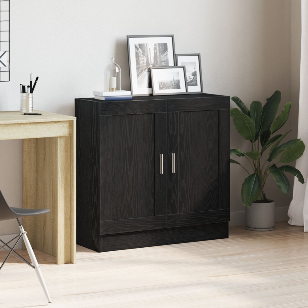 vidaXL Βιβλιοθήκη Μαύρη Δρυς 82,5x30,5x80 εκ σε Επεξεργασμένο Ξύλο