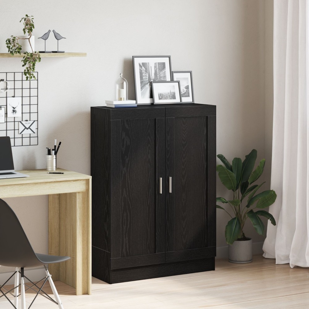 vidaXL Βιβλιοθήκη Μαύρη Δρυς 82,5x30,5x115 εκ από Επεξεργασμένο Ξύλο