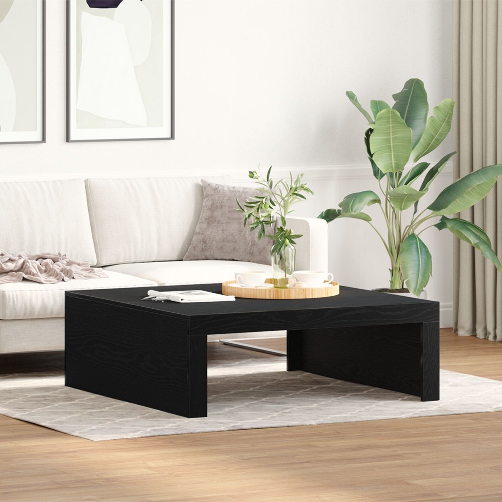 vidaXL Μαύρο Τραπεζάκι Σαλονιού - 100x100x35 εκ. Φτιαγμένο από Σύνθετο Ξύλο