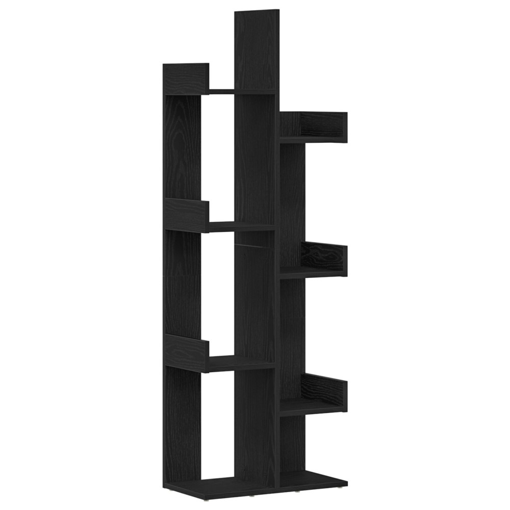 vidaXL Βιβλιοθήκη Μαύρη Δρυς 48x25,5x140 εκ. Φτιαγμένο από Ξύλο