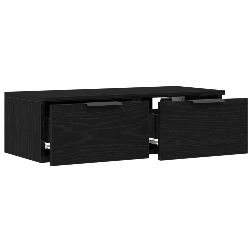 VidaXL Μαύρος δρυός τοίχου ντουλάπα 68x30x20 εκ. από κατασκευασμένο ξύλο
