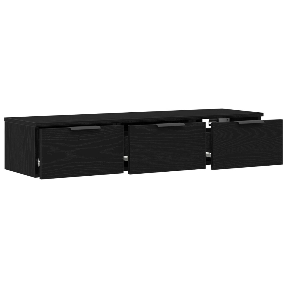vidaXL Μαύρος Ξύλινος Τοίχος Ντουλάπι 102x30x20 εκ Κατασκευασμένο από Επεξεργασμένο Ξύλο