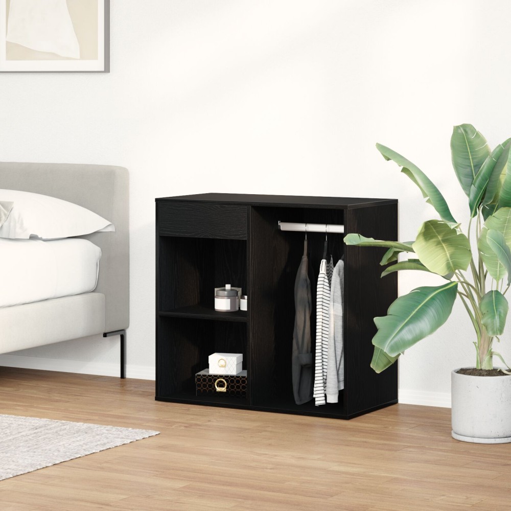 vidaXL Μαύρο Έπιπλο Καλλυντικών 80x40x75 εκ από Επεξεργασμένο Ξύλο