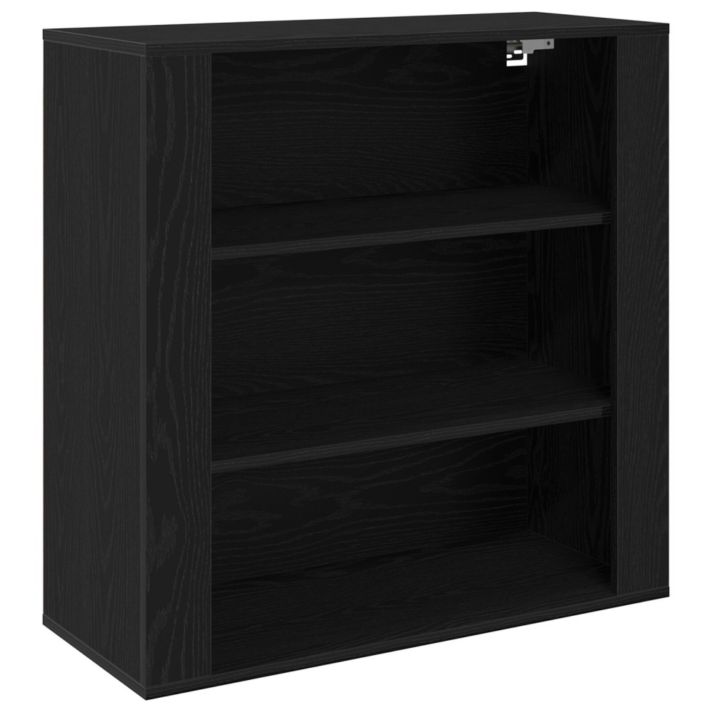 vidaXL Ντουλάπι Τοίχου Μαύρη Δρυς 80x33x80 εκ. Επεξεργασμένο Ξύλο