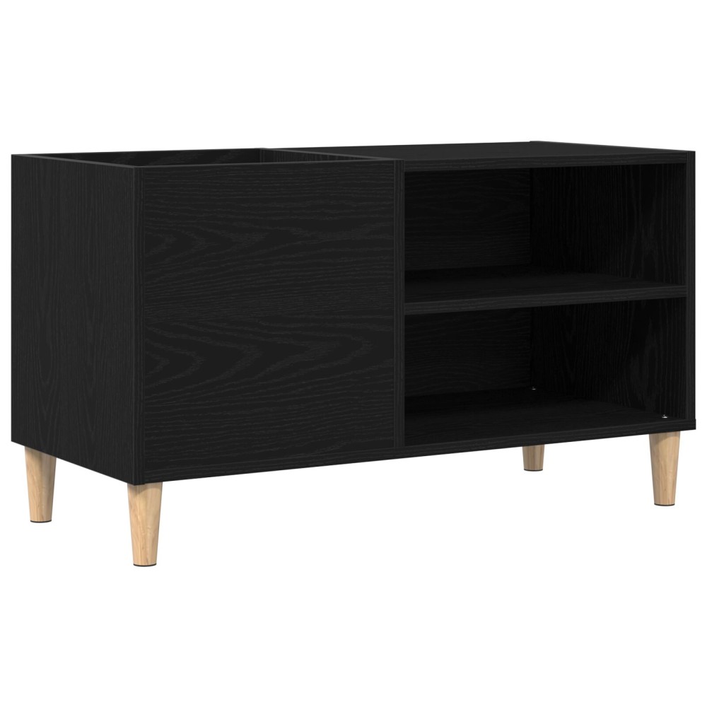 vidaXL Ντουλάπα δίσκων Μαύρο Δρυς 84,5x38x48 εκ Επεξεργασμένο ξύλο