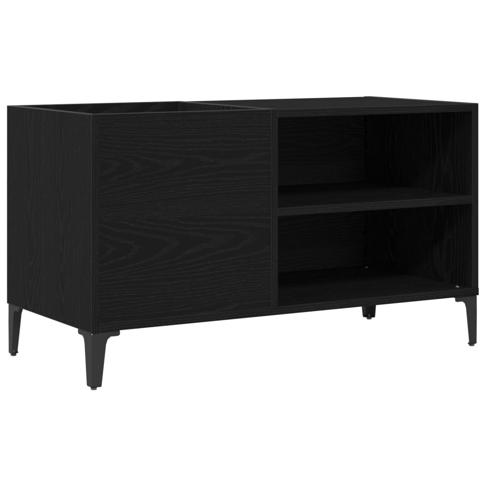 vidaXL Ντουλάπα Δίσκων Μαύρη Δρυς 84,5x38x48 εκ Επεξεργασμένο Ξύλο