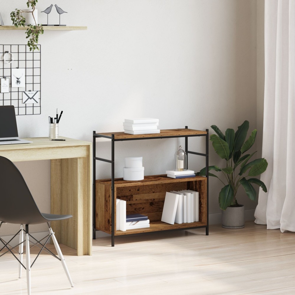 vidaXL Βιβλιοθήκη Καπνιστής Δρυς 80x30x78,5 εκ από Σύνθετο Ξύλο