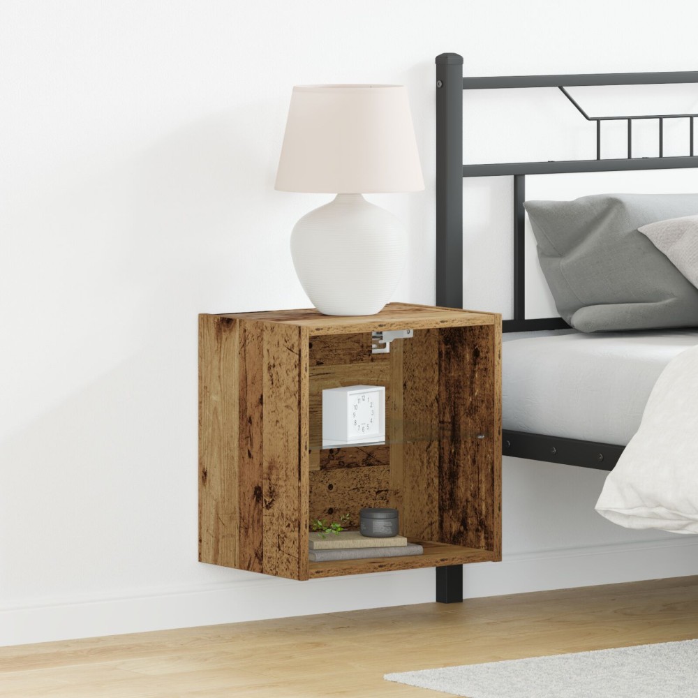 Floating Shelf από παλιό ξύλο 40x28,5x40 εκ. Κατασκευασμένο από MDF